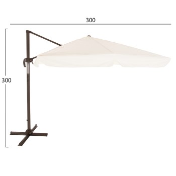 Umbrella SHADER Alu 3x3 360 degree with grey fabric FK6025.01 Umbrella SHADER Alu 3x3 360 degree with grey fabric FK6025.01