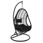Hanging Armchair Nest FK5541.02 with black wicker & Pillows Diameter105x195cm