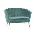 Sofa 2 seater Coquille FK8627.07 from peanut color with gold legs 130x77x83cm Sofa 2 seater Coquille FK8627.07 from peanut color with gold legs 130x77x83cm