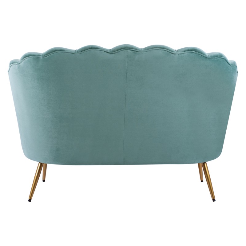 Sofa 2 seater Coquille FK8627.07 from peanut color with gold legs 130x77x83cm Sofa 2 seater Coquille FK8627.07 from peanut color with gold legs 130x77x83cm