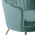 Sofa 2 seater Coquille FK8627.07 from peanut color with gold legs 130x77x83cm Sofa 2 seater Coquille FK8627.07 from peanut color with gold legs 130x77x83cm