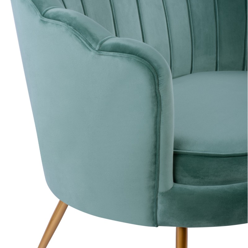 Sofa 2 seater Coquille FK8627.07 from peanut color with gold legs 130x77x83cm Sofa 2 seater Coquille FK8627.07 from peanut color with gold legs 130x77x83cm