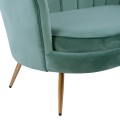 Sofa 2 seater Coquille FK8627.07 from peanut color with gold legs 130x77x83cm Sofa 2 seater Coquille FK8627.07 from peanut color with gold legs 130x77x83cm