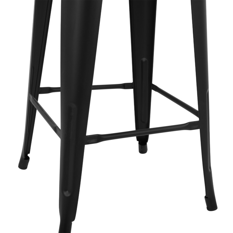 Bar Stool Metallic Melita with back Black matte 43x43x95cm FK8643.22 Bar Stool Metallic Melita with back Black matte 43x43x95cm FK8643.22