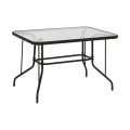 OUTDOOR METALLIC TABLE BROWN FK5679.02 BROWN WITH REINFORCED GLASS TOP 120Χ70Χ71Hcm. OUTDOOR METALLIC TABLE BROWN FK5679.02 BROWN WITH REINFORCED GLASS TOP 120Χ70Χ71Hcm.