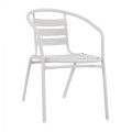 Armchair Laura Metallic White with aluminum slices FK5037.02 54x59x73cm Armchair Laura Metallic White with aluminum slices FK5037.02 54x59x73cm