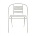 Armchair Laura Metallic White with aluminum slices FK5037.02 54x59x73cm Armchair Laura Metallic White with aluminum slices FK5037.02 54x59x73cm