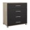 Melamine Drawer FK2204.04 with 4 Drawers Sonama-Grey 75x40x83cm