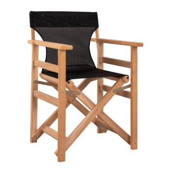 Director's Chair Limnos Impregnated in natural color with black textline FK10543.05 57x54x88.5 cm.
