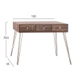 Console Kaitlyn FK8653 Walnut with Gold 120x55x79,5 cm. Console Kaitlyn FK8653 Walnut with Gold 120x55x79,5 cm.