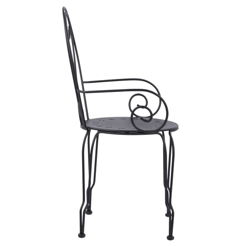 Metallic armchair Amore Black color FK5008.11 49x48x90 cm Metallic armchair Amore Black color FK5008.11 49x48x90 cm