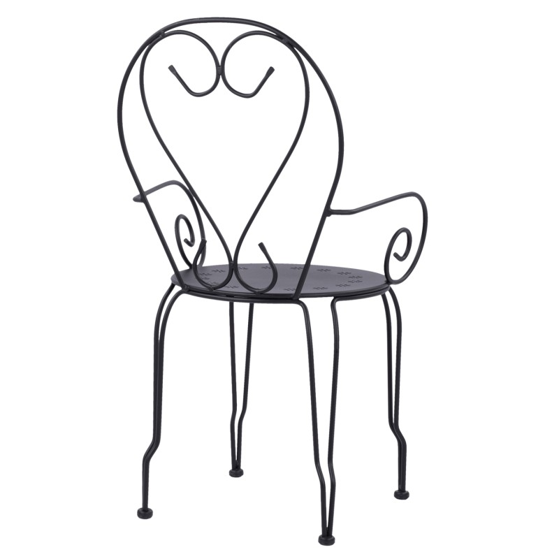Metallic armchair Amore Black color FK5008.11 49x48x90 cm Metallic armchair Amore Black color FK5008.11 49x48x90 cm