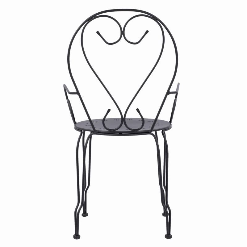 Metallic armchair Amore Black color FK5008.11 49x48x90 cm Metallic armchair Amore Black color FK5008.11 49x48x90 cm