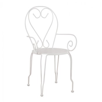 Metallic armchair Amore White FK5008.12 49x48x90 cm