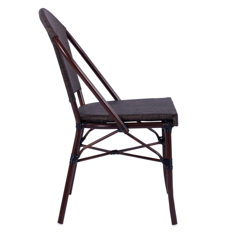 Metallic Chair Bamboo Look Brown FK5718 54x62x89 cm Metallic Chair Bamboo Look Brown FK5718 54x62x89 cm