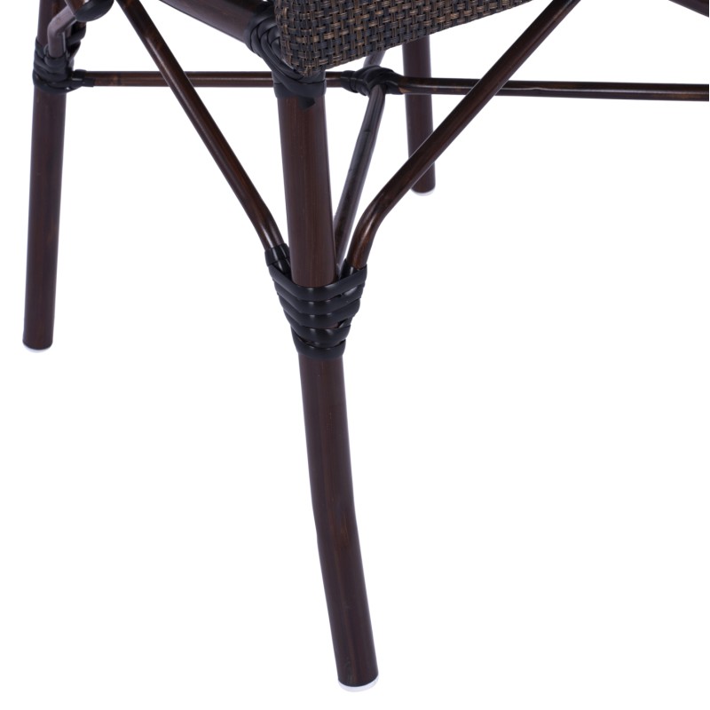 Metallic Chair Bamboo Look Brown FK5718 54x62x89 cm Metallic Chair Bamboo Look Brown FK5718 54x62x89 cm