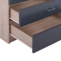 Wardrobe 2 Door with 2 drawers Sonama-Grey 80x42x180cm Wardrobe 2 Door with 2 drawers Sonama-Grey 80x42x180cm