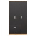 Wardrobe 3 Doors with 2 drawers FK340.04 Sonama 89.2x42x181cm Wardrobe 3 Doors with 2 drawers FK340.04 Sonama 89.2x42x181cm
