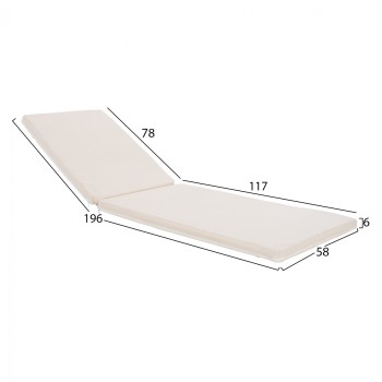 Sunbed Cushion Textline Sifnos Beige FK11234.60T 196(117+1+78)x58x5cm Sunbed Cushion Textline Sifnos Beige FK11234.60T 196(117+1+78)x58x5cm