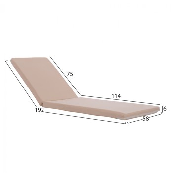 Pillow Sunbed Polyester Chios Beige FK11234.01P 196(117+1+78)x58x5cm