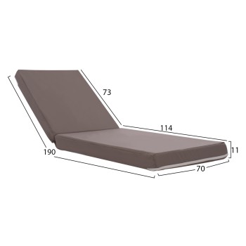 Sunbed Pillow Polyester Sifnos Grey FK11235.10P 198(119+1+78)x70x10cm Sunbed Pillow Polyester Sifnos Grey FK11235.10P 198(119+1+78)x70x10cm
