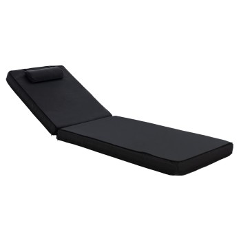 Sunbed Cushion Textline Sifnos Black FK11236.05T 196(117+1+78)x58x8 cm