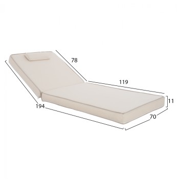Sunbed Cushion Textline Sifnos Beige FK11237.60T 198(119+1+78)x70x10cm Sunbed Cushion Textline Sifnos Beige FK11237.60T 198(119+1+78)x70x10cm