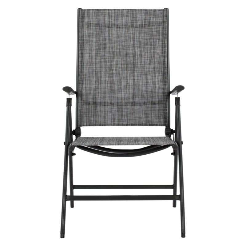 Folding Armchair 7seats Metallic Grey with Grey Textline FK5700.01 55x70x103 cm. Folding Armchair 7seats Metallic Grey with Grey Textline FK5700.01 55x70x103 cm.