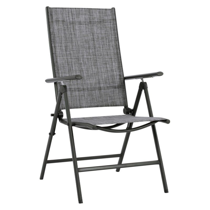 Folding Armchair 7seats Metallic Grey with Grey Textline FK5700.01 55x70x103 cm. Folding Armchair 7seats Metallic Grey with Grey Textline FK5700.01 55x70x103 cm.