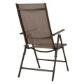 Folding Armchair 7 seats Metallic Brown with brown textline FK5700.02 55x70x103 cm. Folding Armchair 7 seats Metallic Brown with brown textline FK5700.02 55x70x103 cm.
