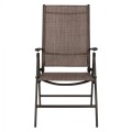 Folding Armchair 7 seats Metallic Brown with brown textline FK5700.02 55x70x103 cm. Folding Armchair 7 seats Metallic Brown with brown textline FK5700.02 55x70x103 cm.