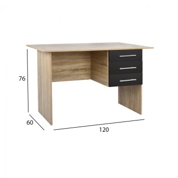 Office desk Melamine FK2029.04 with 3 drawers Sonama-Grey 120x60x76cm Office desk Melamine FK2029.04 with 3 drawers Sonama-Grey 120x60x76cm
