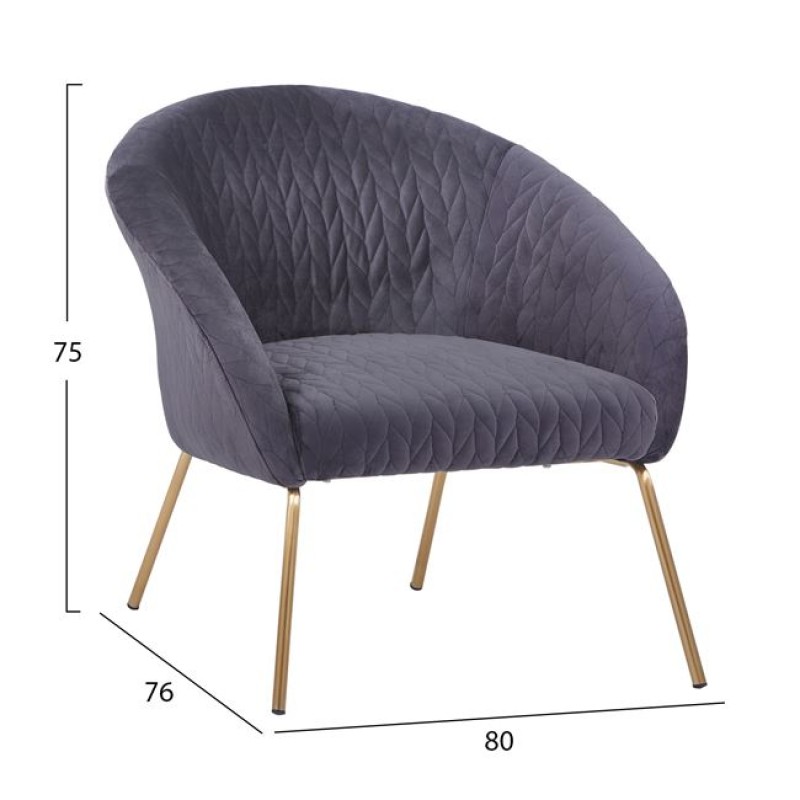 Set livingroom 2 pieces Joyte FK11253.01 Grey Velvet with gold legs Set livingroom 2 pieces Joyte FK11253.01 Grey Velvet with gold legs