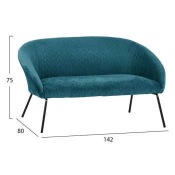 Set livingroom 2pieces Joyte FK11253.09 Turquoise Velvet with black legs Set livingroom 2pieces Joyte FK11253.09 Turquoise Velvet with black legs