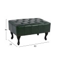 PIANO STOOL T.CHESTERFIELD EMMA FK226.08 PU CYPRESS GREEN-BLACK LEGS 80x45x39Hcm PIANO STOOL T.CHESTERFIELD EMMA FK226.08 PU CYPRESS GREEN-BLACK LEGS 80x45x39Hcm