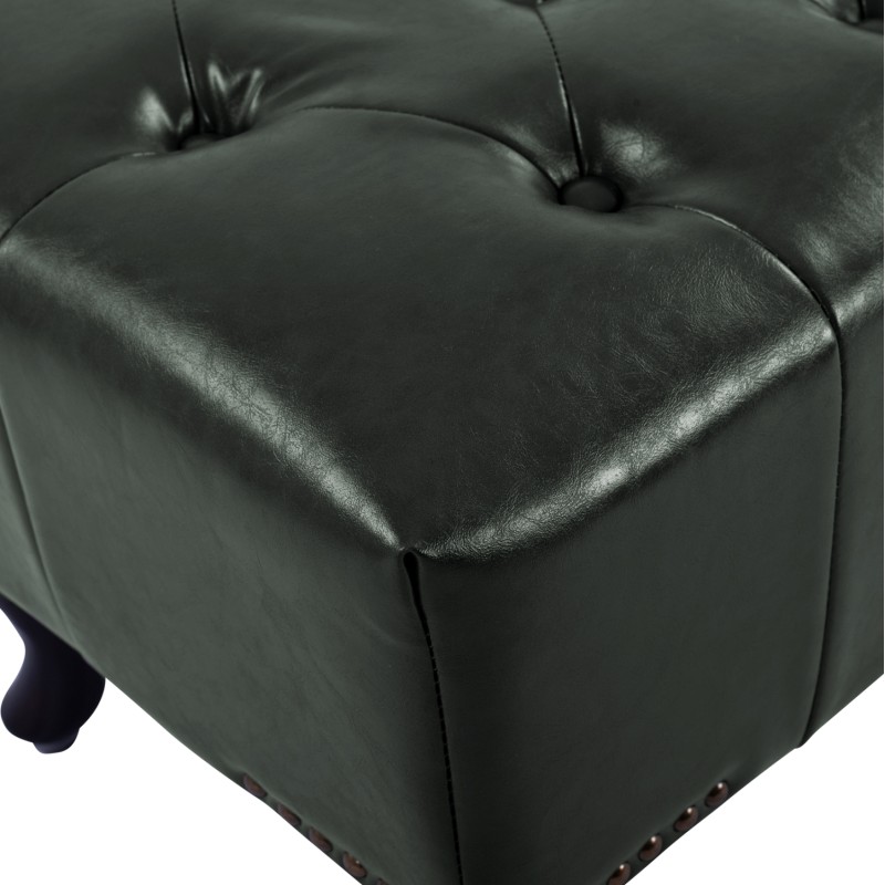 PIANO STOOL T.CHESTERFIELD EMMA FK226.08 PU CYPRESS GREEN-BLACK LEGS 80x45x39Hcm PIANO STOOL T.CHESTERFIELD EMMA FK226.08 PU CYPRESS GREEN-BLACK LEGS 80x45x39Hcm