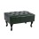 PIANO STOOL T.CHESTERFIELD EMMA FK226.08 PU CYPRESS GREEN-BLACK LEGS 80x45x39Hcm