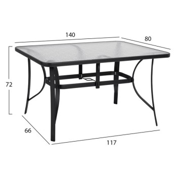 Set Dining Table 5pieces FK10562.01 with table 150x90x72cm from metal grey Set Dining Table 5pieces FK10562.01 with table 150x90x72cm from metal grey