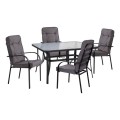 Set Dining Table 5pieces FK10562.01 with table 150x90x72cm from metal grey Set Dining Table 5pieces FK10562.01 with table 150x90x72cm from metal grey