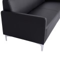 Sofa 3 seater Nellie FK3159.31 with black PU 163x71x71cm Sofa 3 seater Nellie FK3159.31 with black PU 163x71x71cm
