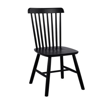 DINING CHAIR LUCIEN FK8645.02 BEECH WOOD IN BLACK MATTE COLOR 48x54x86H cm