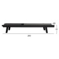 Professional Sunbed Beech wood Creta Black & Black Fabric FK11340.02 202,5x66,5x30,5 cm Professional Sunbed Beech wood Creta Black & Black Fabric FK11340.02 202,5x66,5x30,5 cm