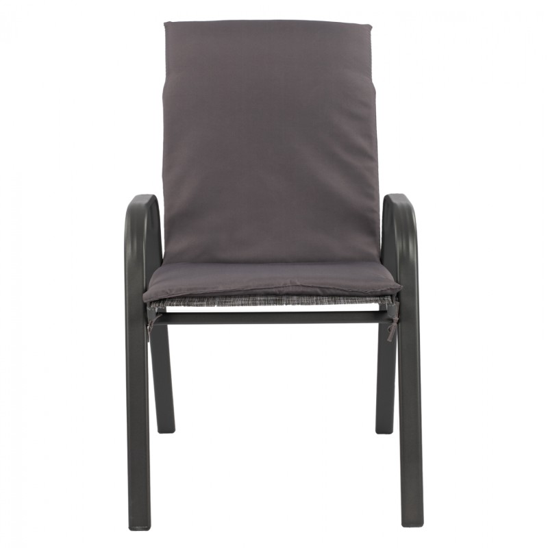 Armchair Leon Metallic grey withgrey pillow FK10573.01 54x70x93 cm. Armchair Leon Metallic grey withgrey pillow FK10573.01 54x70x93 cm.