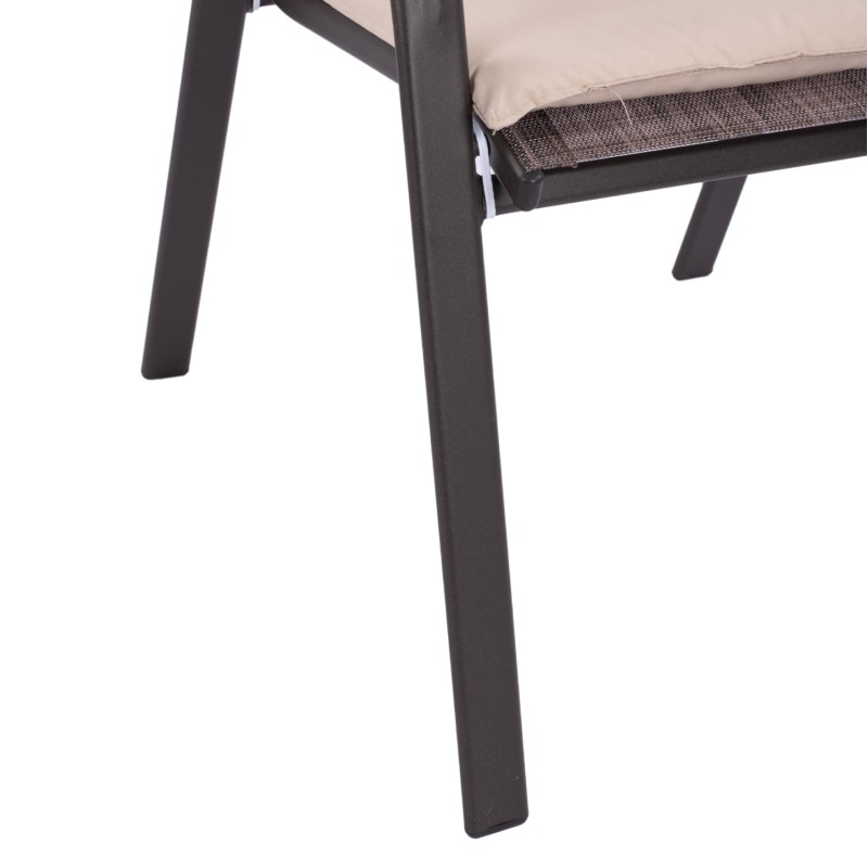 Set Dining Table 7 pieces Chairs with pillow & table 150x90 FK10572.02 Brown Set Dining Table 7 pieces Chairs with pillow & table 150x90 FK10572.02 Brown