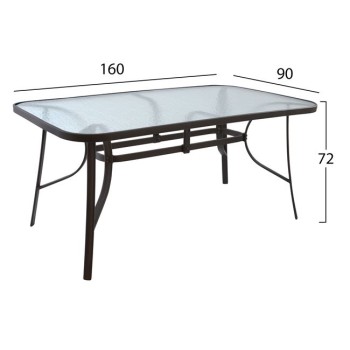 Set Dining Table 7 pieces Chairs with Pillow & Table 160x90 FK10571.02 Brown Set Dining Table 7 pieces Chairs with Pillow & Table 160x90 FK10571.02 Brown