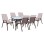 Set Dining Table 7 pieces Chairs  with Pillow & Table 160x90 FK10571.02 Brown