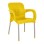 Aluminum armchair KAREK FK5592.09 yellow color with aluminum leg 59x58x81 cm.