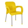 Aluminum armchair KAREK FK5592.09 yellow color with aluminum leg 59x58x81 cm.