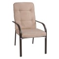 Metallic armchair Endika FK5680.02 in brown color with beige pillow 60x71x105cm Metallic armchair Endika FK5680.02 in brown color with beige pillow 60x71x105cm