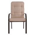 Metallic armchair Endika FK5680.02 in brown color with beige pillow 60x71x105cm Metallic armchair Endika FK5680.02 in brown color with beige pillow 60x71x105cm